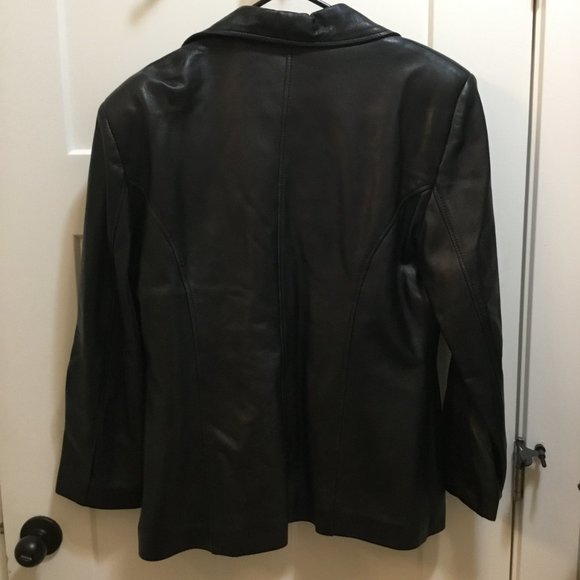 Echtes Leder - Woman Large - Lightweight - button-up Leather Jacket - Midweight - Picture 8 of 11